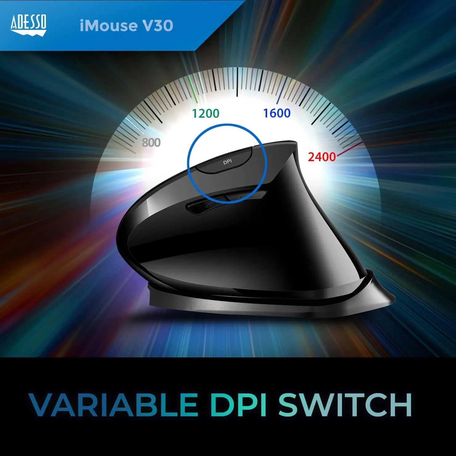 iMouse V30 Wireless Adjustable Vertical Ergonomic Mouse with DPI Switch
