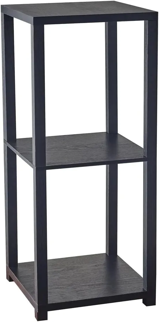 Adesso Lawrence Pedestal Table, Square, 27-3/4inH x 11-1/2inW x 11-1/2inD, Black