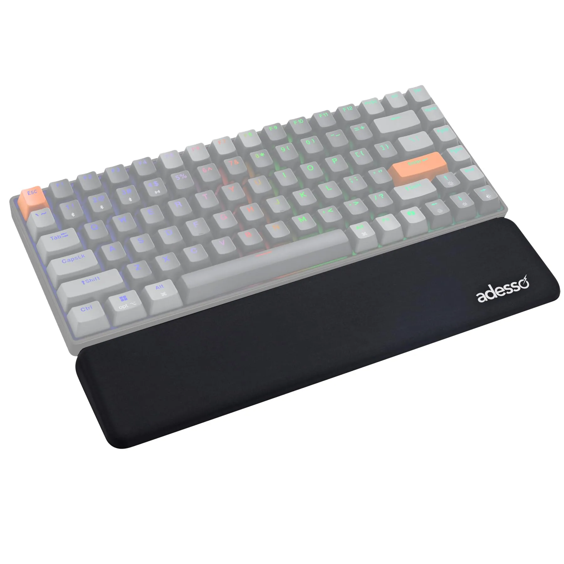 ADESSO Keyboard Wrist Rest Ergonomic Memory Foam Support Pad for Office Gaming