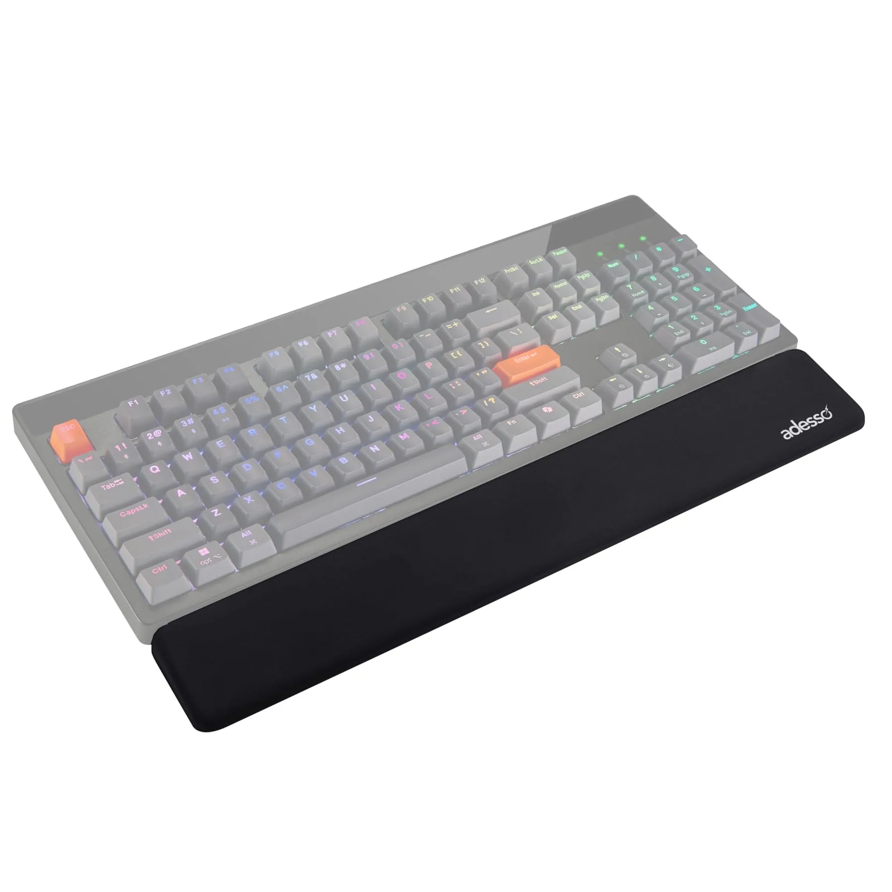 ADESSO Keyboard Wrist Rest Ergonomic Memory Foam Support Pad for Office Gaming