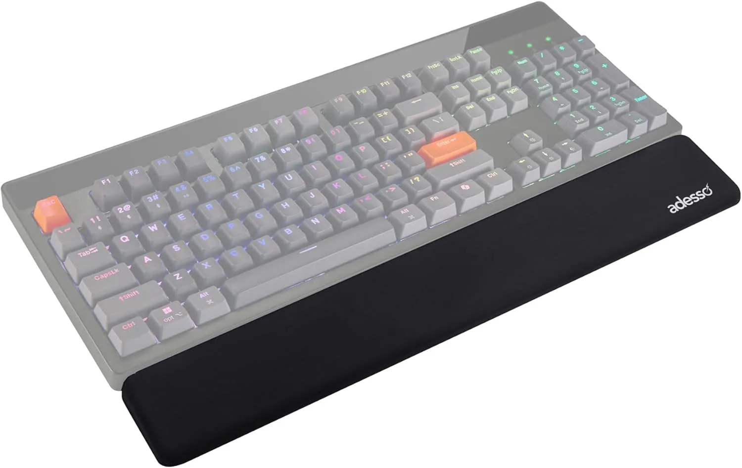 ADESSO Keyboard Wrist Rest Ergonomic Memory Foam Support Pad for Office Gaming