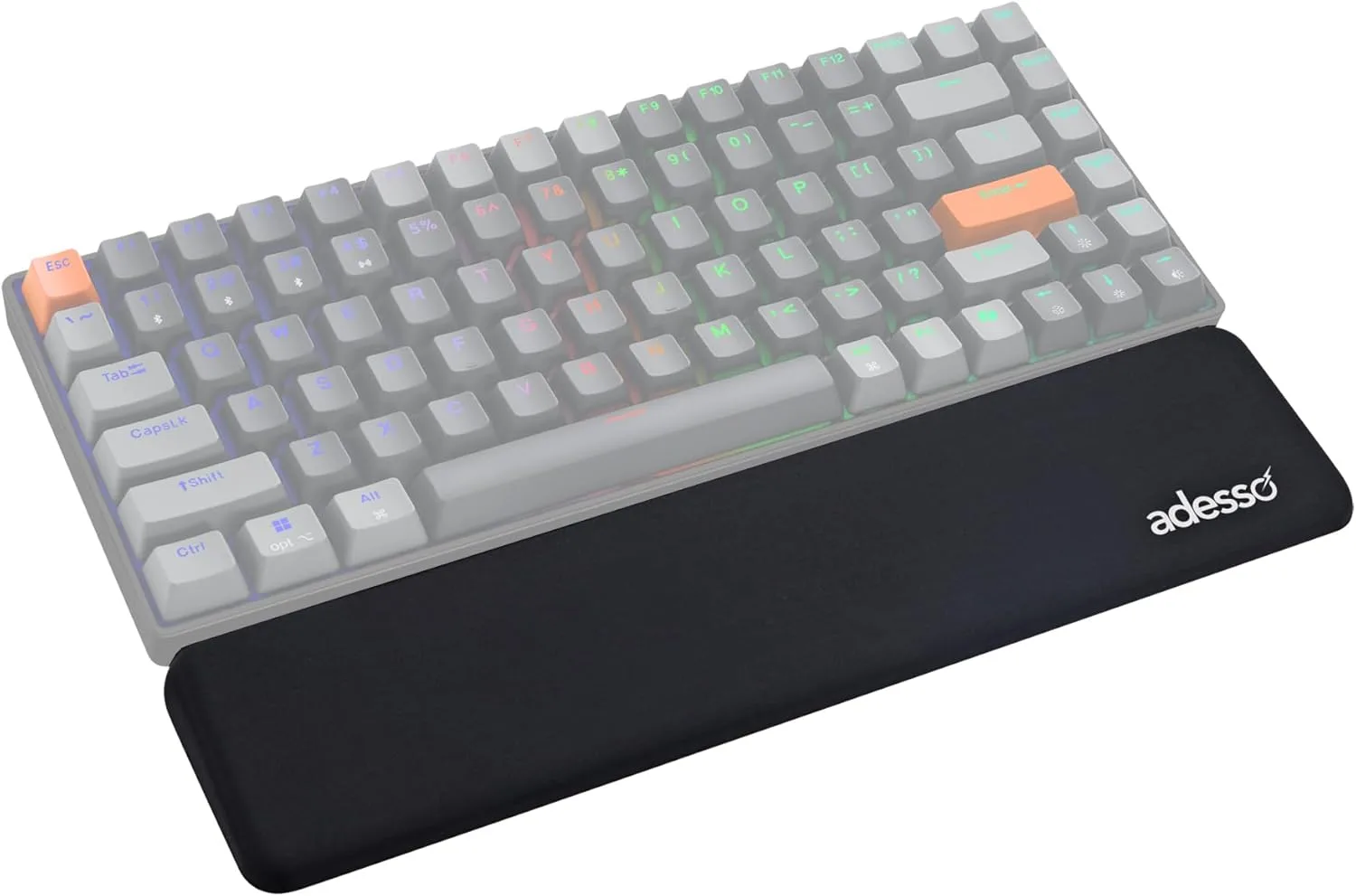 ADESSO Keyboard Wrist Rest Ergonomic Memory Foam Support Pad for Office Gaming