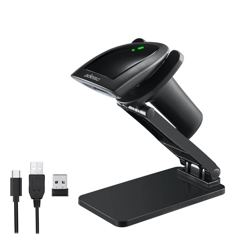 Adesso NuScan 2900 2D Barcode Scanner - Bluetooth, 2.4GHz & USB