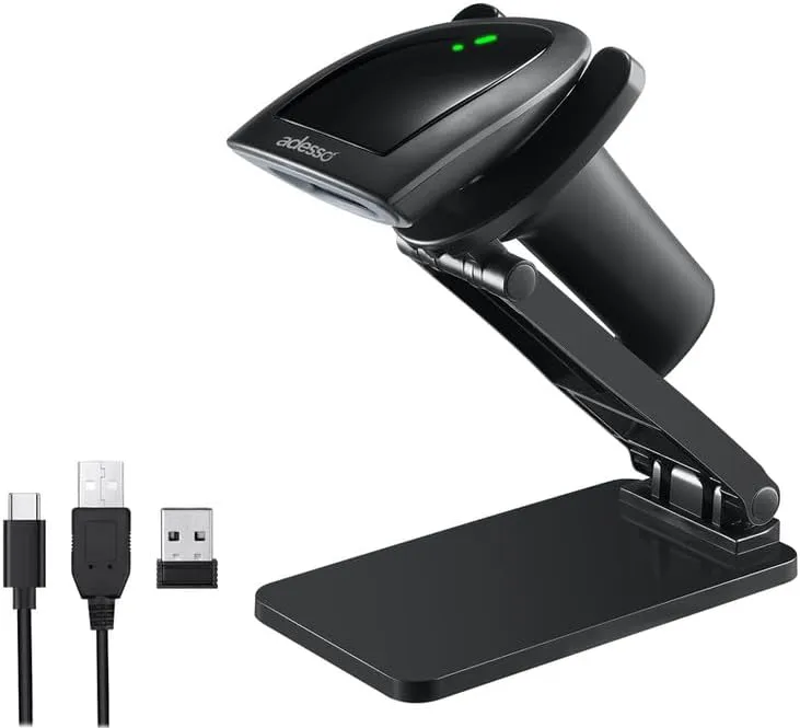 Adesso NuScan 2900 2D Barcode Scanner - Bluetooth, 2.4GHz & USB