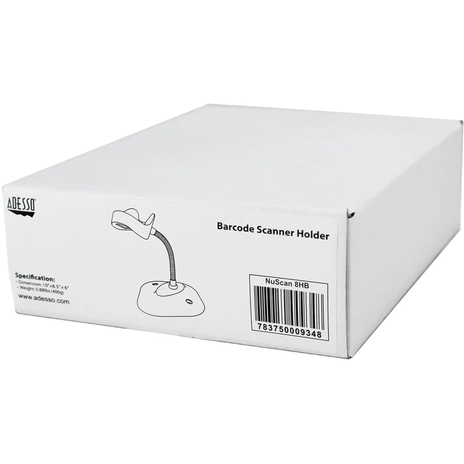 Adesso NuScan 8HB, Barcode Scanner Holder, 10inH x 6.5inW x 6inD, 1