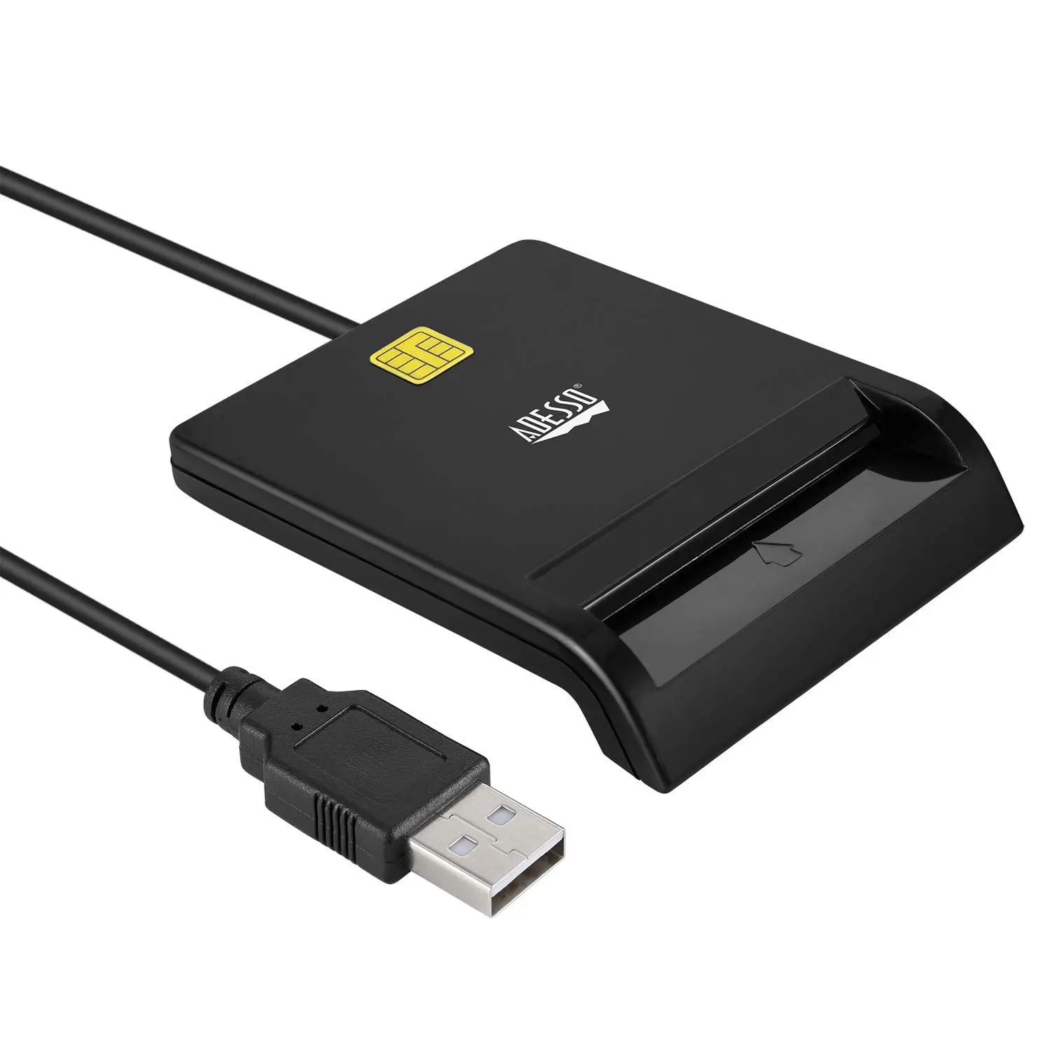 SCR-100 Smart ID Credit Card Reader,Black 1 Count (Pack of 1)