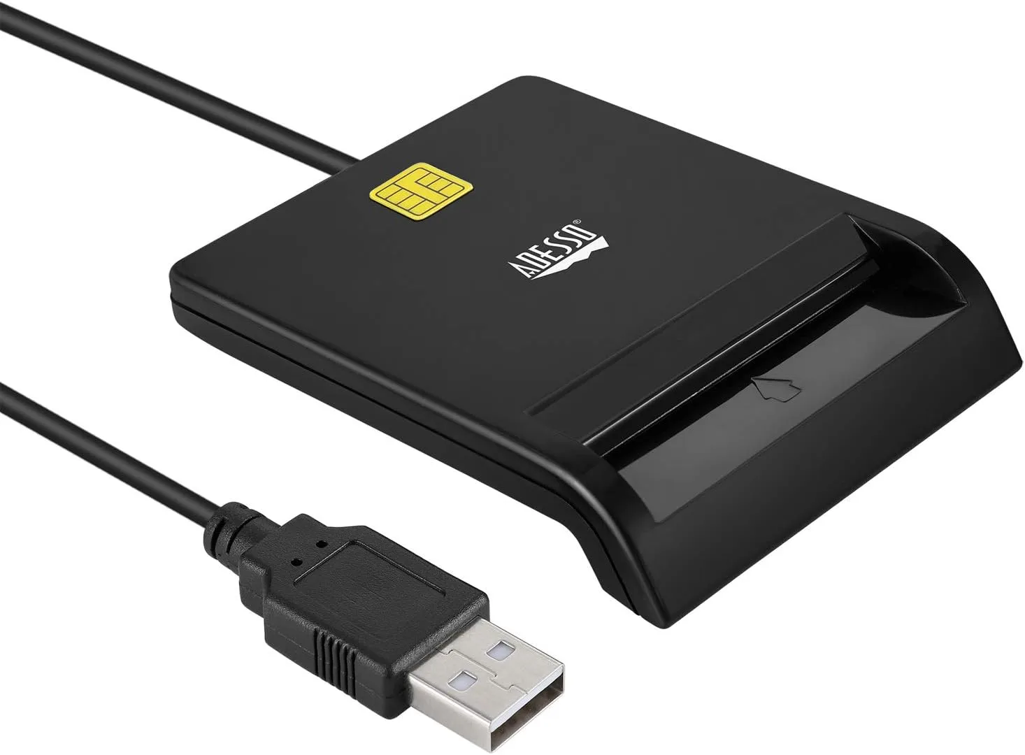 SCR-100 Smart ID Credit Card Reader,Black 1 Count (Pack of 1)