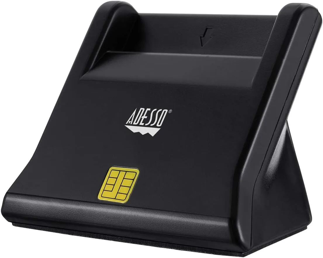 SCR-300 Desktop Smart ID Credit Card Reader CAC Card Reader Military, DOD USB Common Access CAC, Compatible with Windows