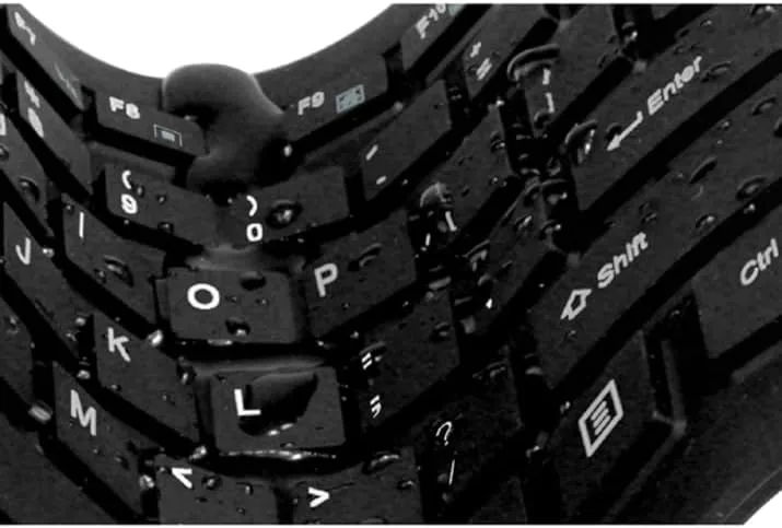 Adesso SlimTouch 232 Antimicrobial Waterproof Flexible Keyboard for Windows 8/7/Vista/XP/2000 (AKB-232UB), black