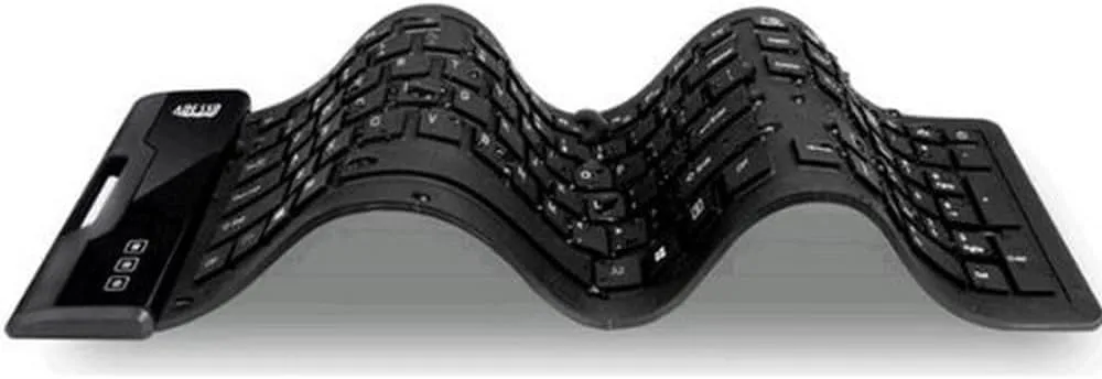 Adesso SlimTouch 232 Antimicrobial Waterproof Flexible Keyboard for Windows 8/7/Vista/XP/2000 (AKB-232UB), black