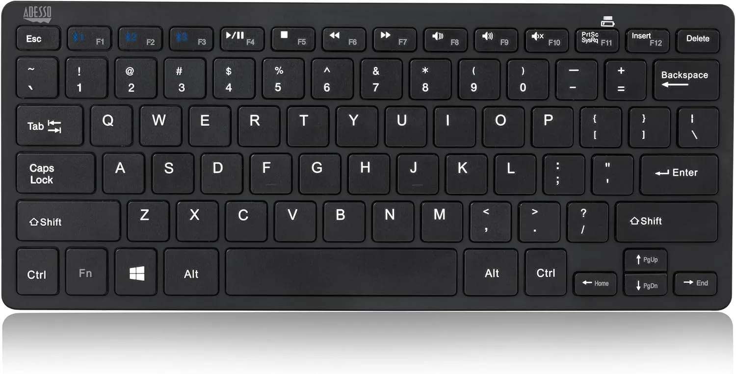 SlimTouch WKB-1100BB Bluetooth 3.0 Mini Keyboard with Scissor-Switch, Multimedia and Internet Hotkeys, 78-Key US Layout