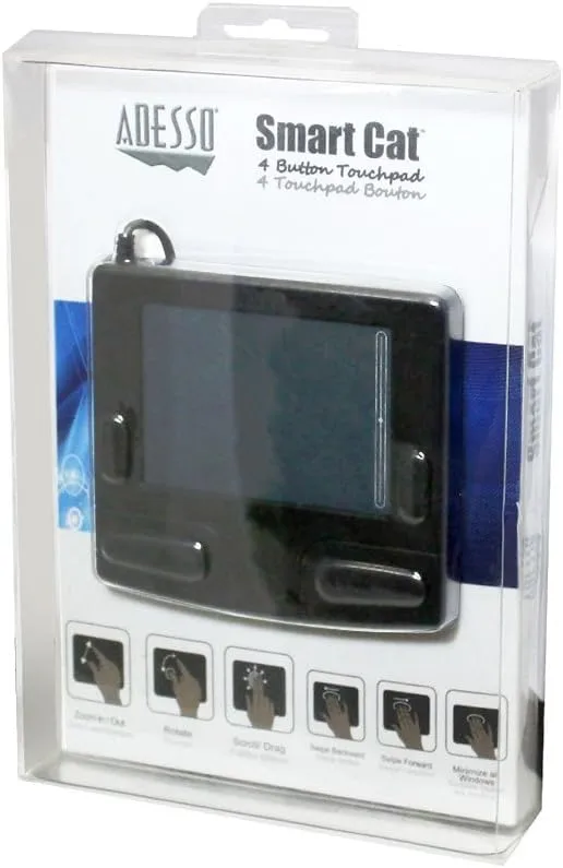 Adesso Smart Cat, 4 Button Glidepoint USB Touchpad (GP-410UB), Black