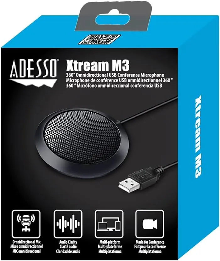 Xtream M3 - USB Omnidirectional Tabletop Conference Microphone with 360° Pickup