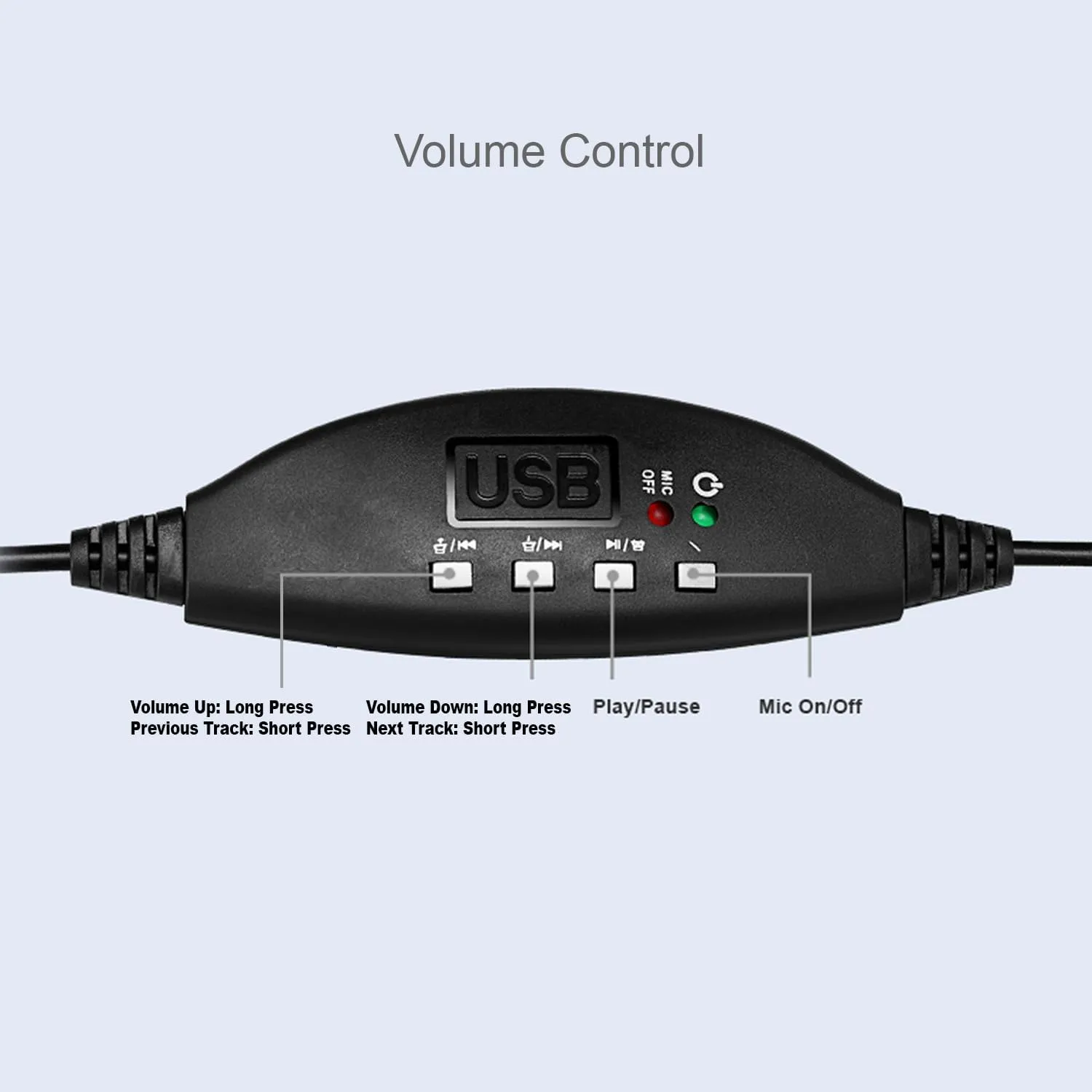 Xtream P2 USB Wired Multimedia Headset with Noise-Canceling Microphone, Binaural Over The Head, Black