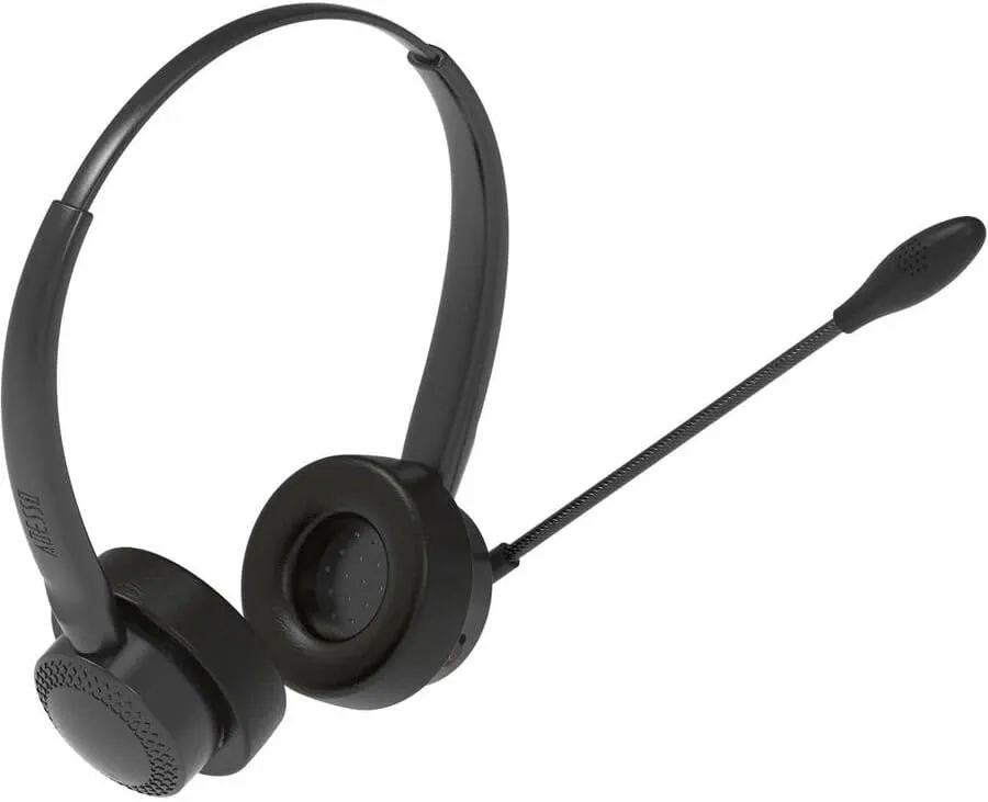 ADESSO Xtream P4T-TAA USB Headset with Microphone Push to Talk Button Volume Control Answer End Call for Computer PC Mac Windows Business Communication Made in Taiwan TAA Compliant