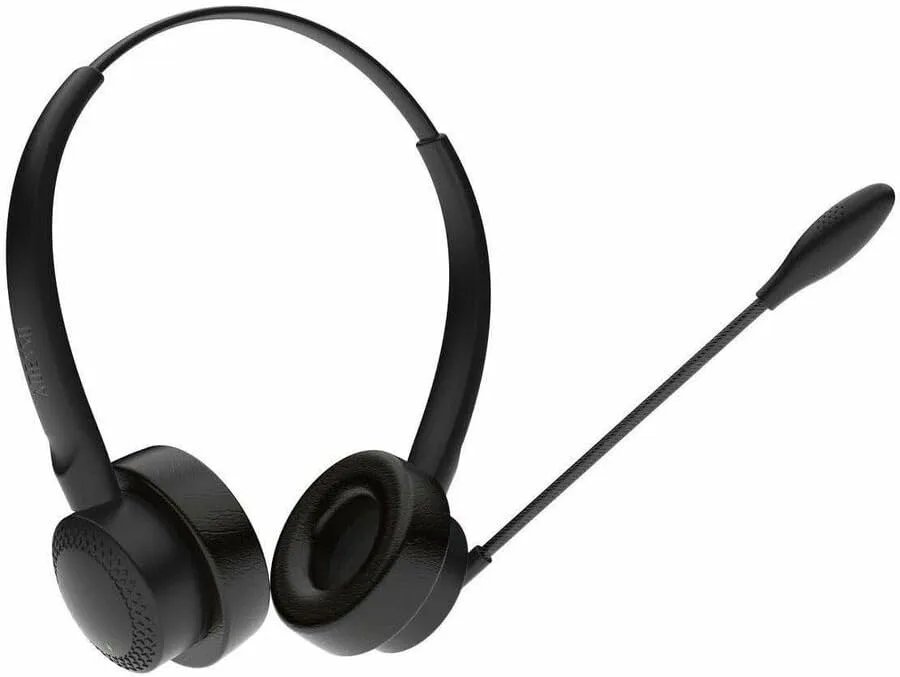 ADESSO Xtream P4T-TAA USB Headset with Microphone Push to Talk Button Volume Control Answer End Call for Computer PC Mac Windows Business Communication Made in Taiwan TAA Compliant