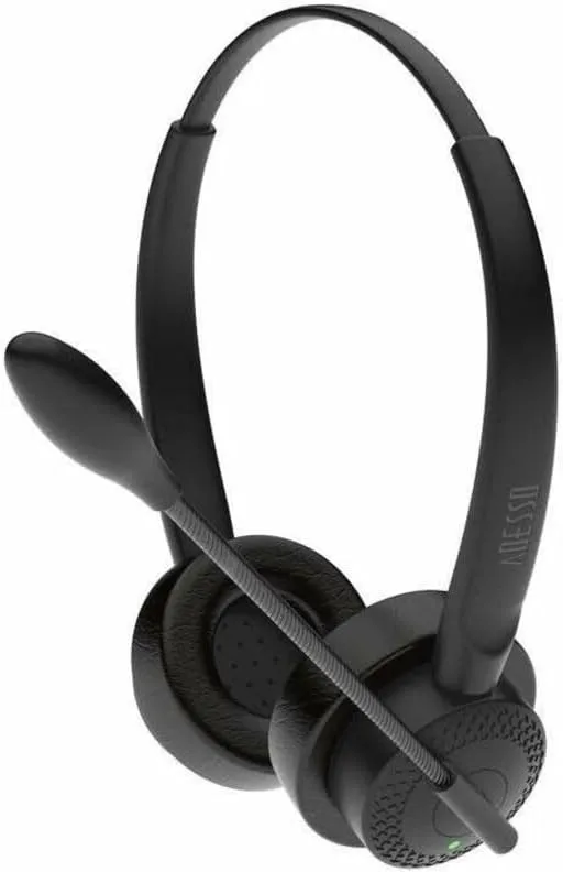 ADESSO Xtream P4T-TAA USB Headset with Microphone Push to Talk Button Volume Control Answer End Call for Computer PC Mac Windows Business Communication Made in Taiwan TAA Compliant