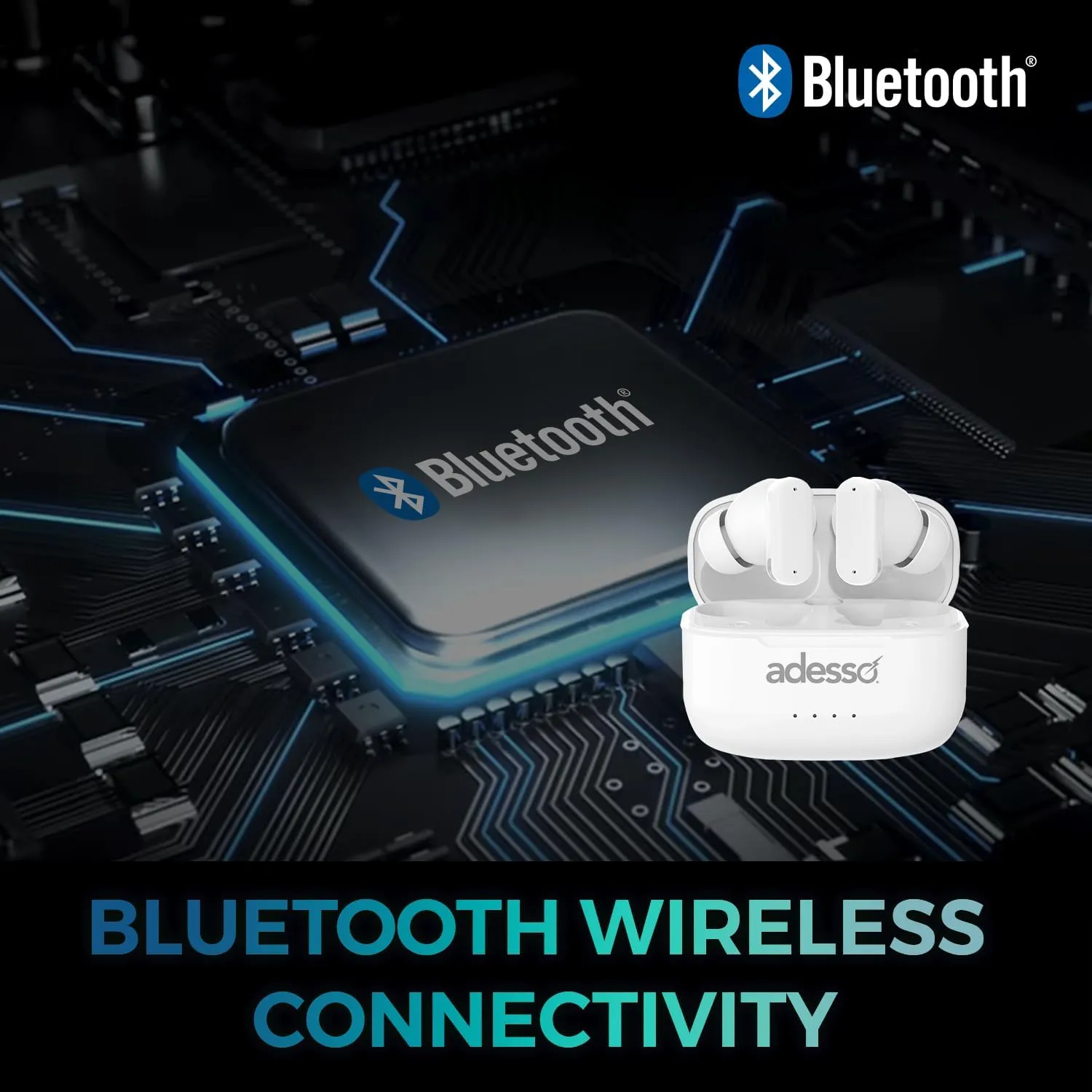 Xtream T2 Bluetooth Wireless Earbuds with ANC and Built-in Microphone
