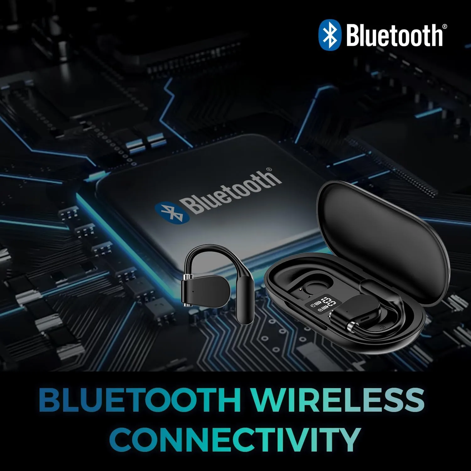 Xtream T4 Open-Ear Bluetooth Earbuds with Charging Case