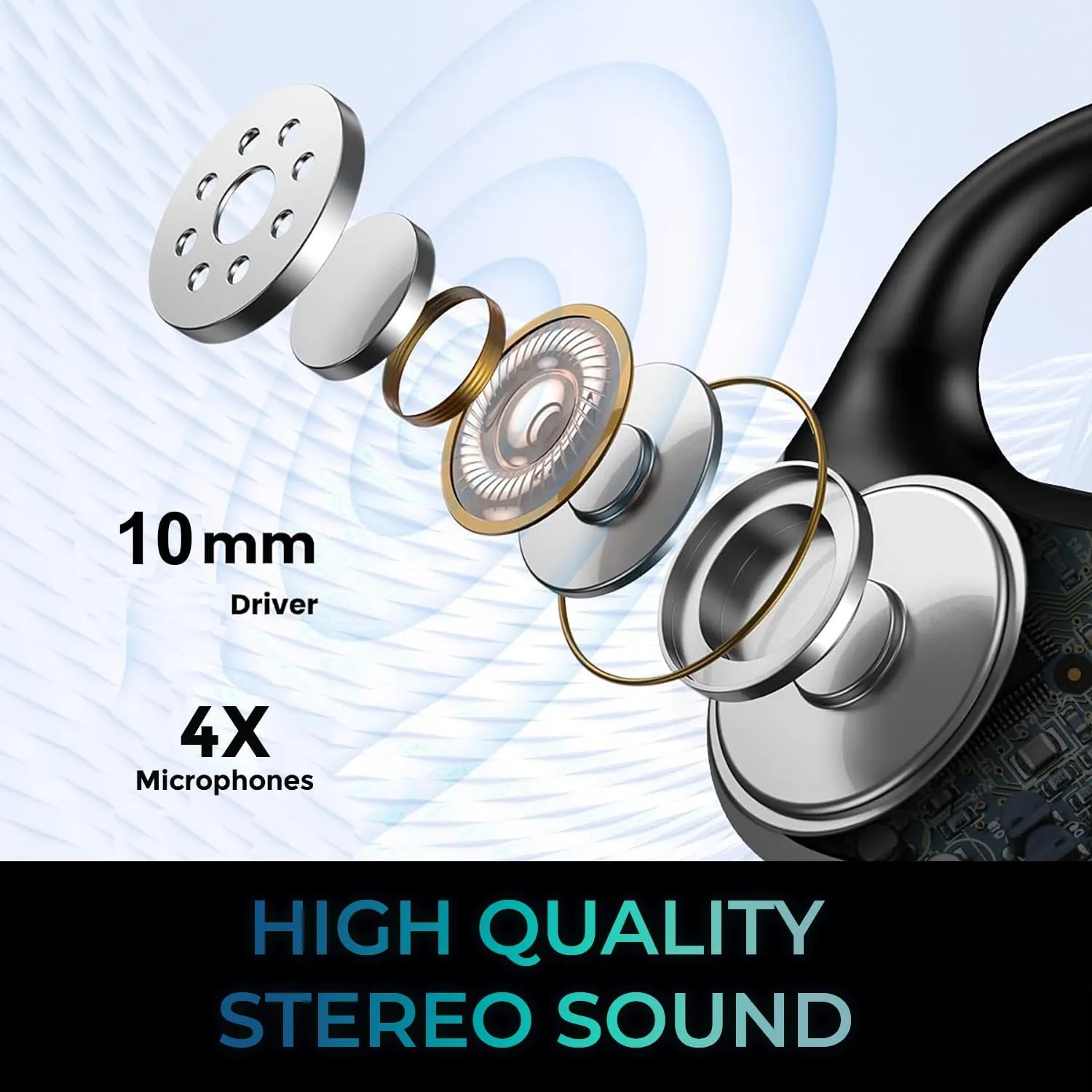 Xtream T4 Open-Ear Bluetooth Earbuds with Charging Case