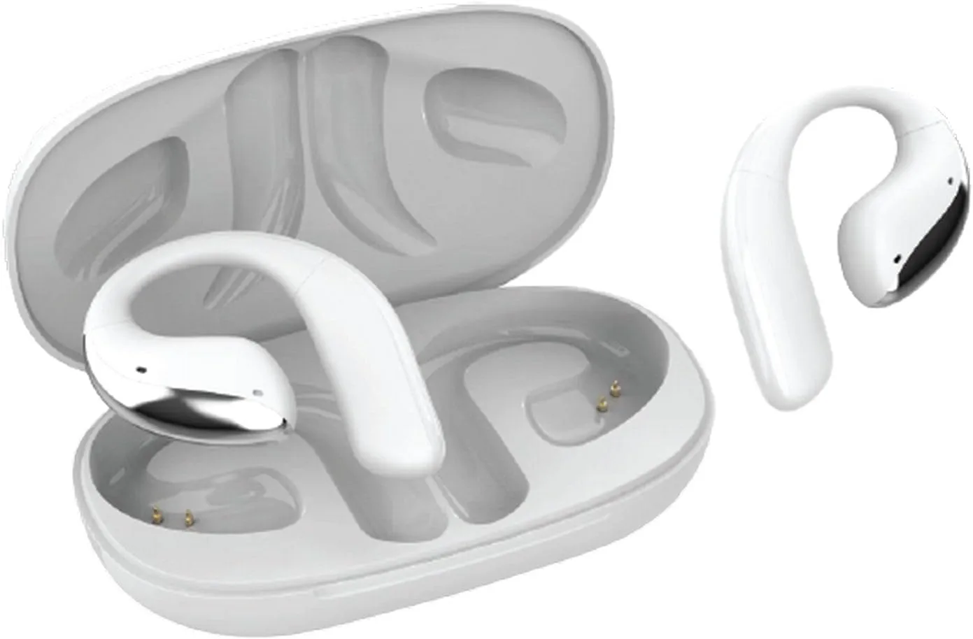 ADESSO Xtream T6 Open-Ear Bluetooth Earbuds with Touch Screen Charging Case