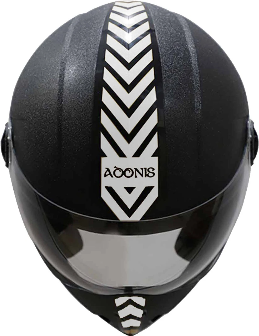 STEELBIRD SB-50 ADONIS DASHING BLACK WITH SILVER STRIP C/V (L)