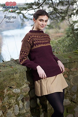 SCHEDA MAGLIA REGINA – Pullover jacquard Barbera SCHEDA MAGLIA REGINA – Pullover jacquard Barbera