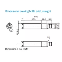 SICK L41S-21KA1A Photoelectric Safety Sender, M18