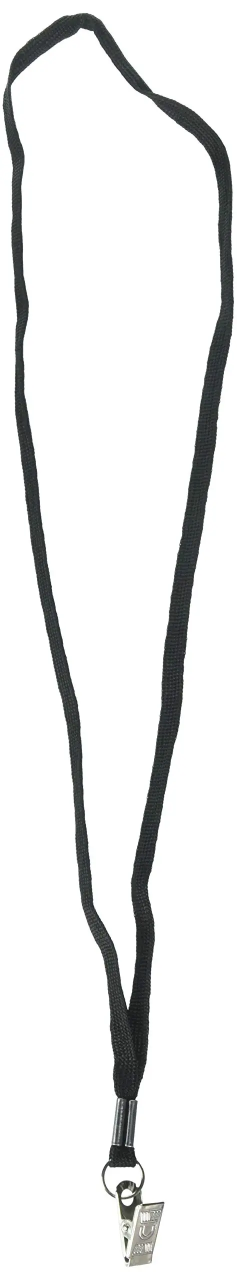 ADVANTUS Flat Woven Lanyard with Metal Clip
