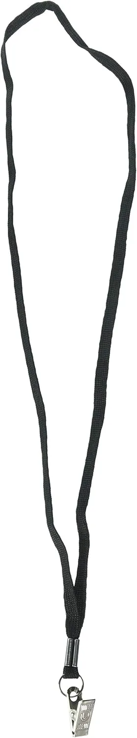 ADVANTUS Flat Woven Lanyard with Metal Clip