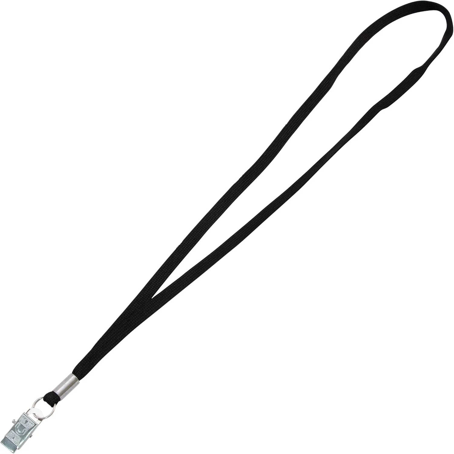 ADVANTUS Flat Woven Lanyard with Metal Clip