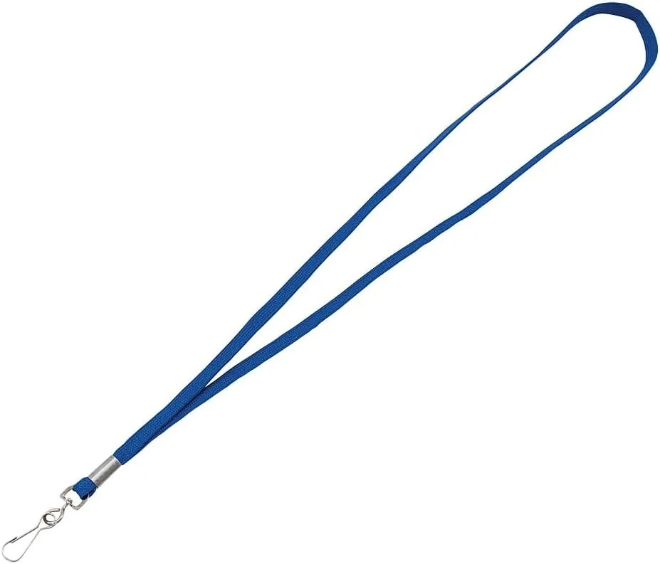Advantus Metal Clasp Lanyard - 36in Blue - 100/Box