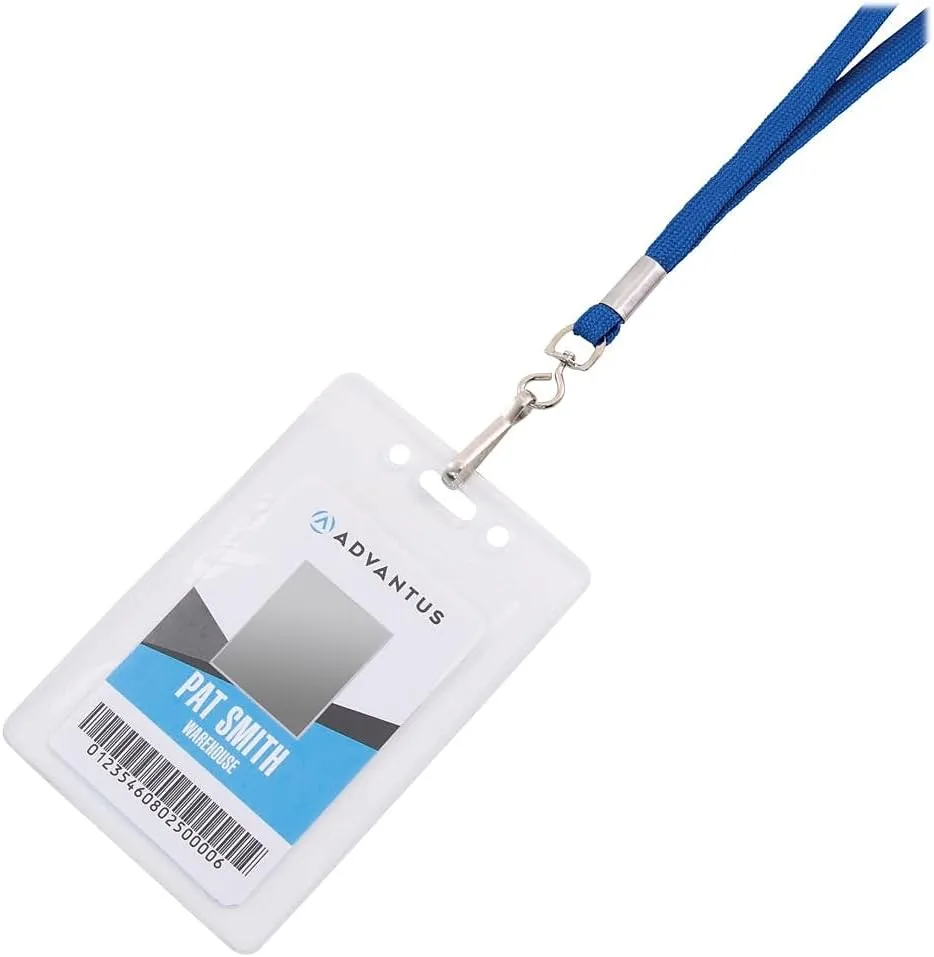 Advantus Metal Clasp Lanyard - 36in Blue - 100/Box
