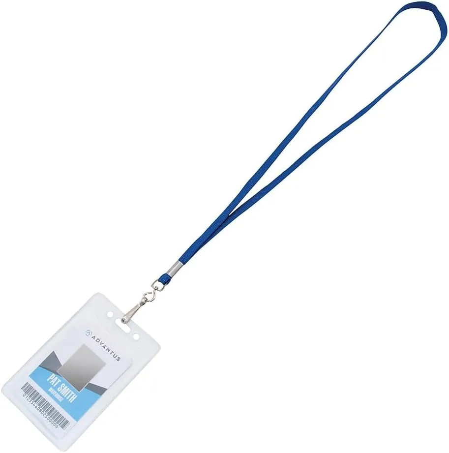 Advantus Metal Clasp Lanyard - 36in Blue - 100/Box