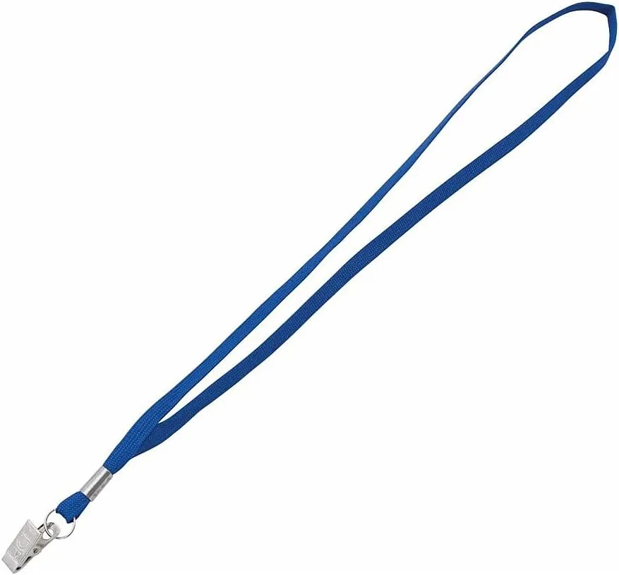 ADVANTUS Flat Woven Lanyard with Metal Clip