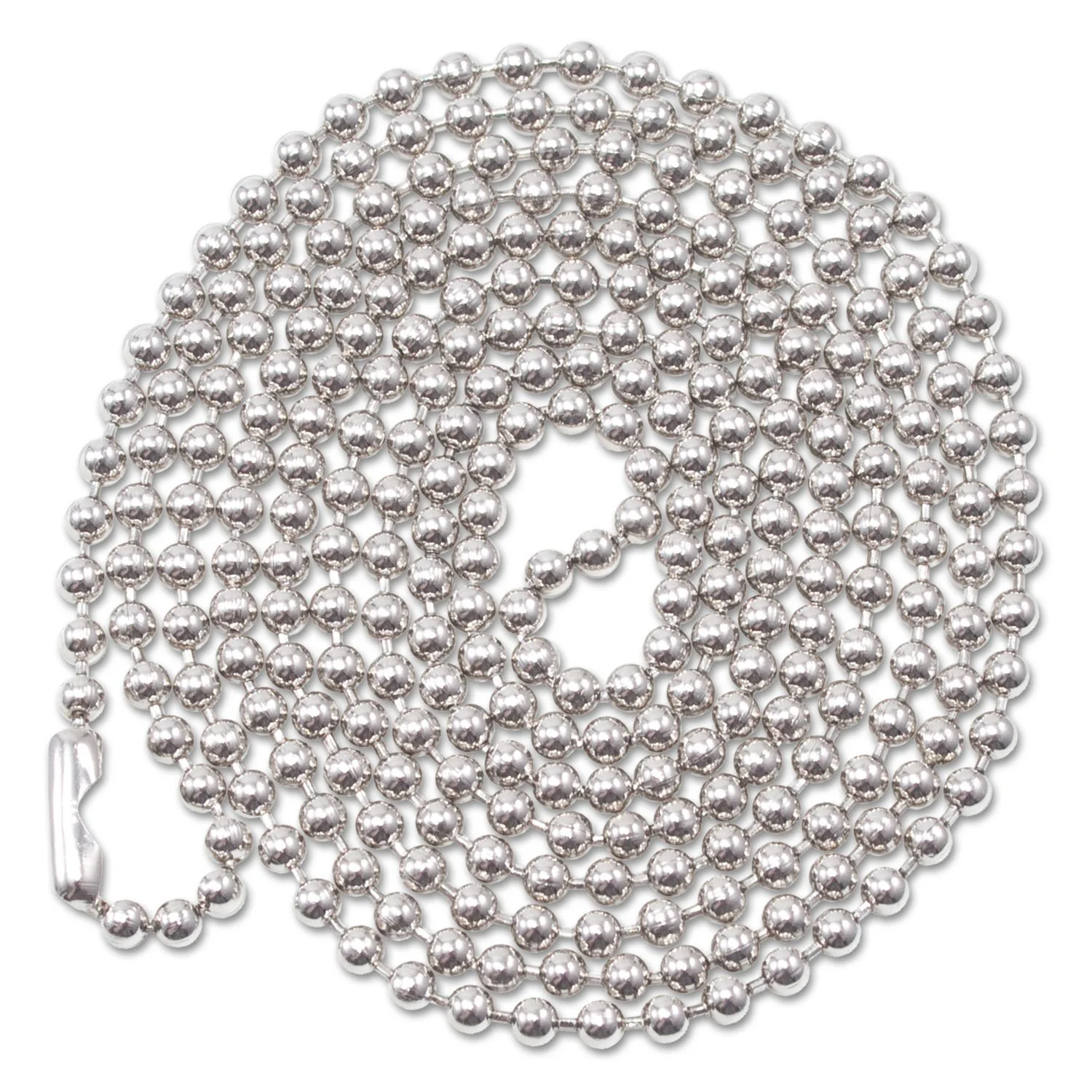 Advantus 75417 ID Badge Holder Chain Ball Chain Style 36in Long Nickel Plated (Box of 100)