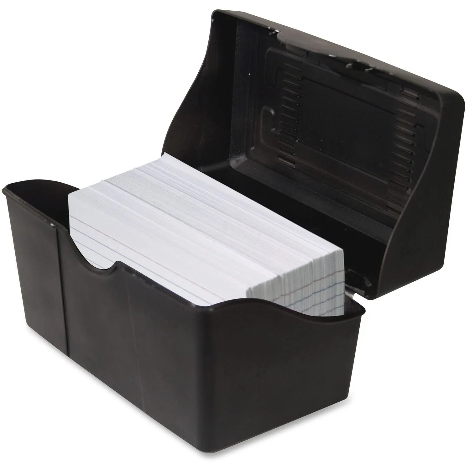 Advantus Index Card Holder Plastic File, 300-Card, Stackable