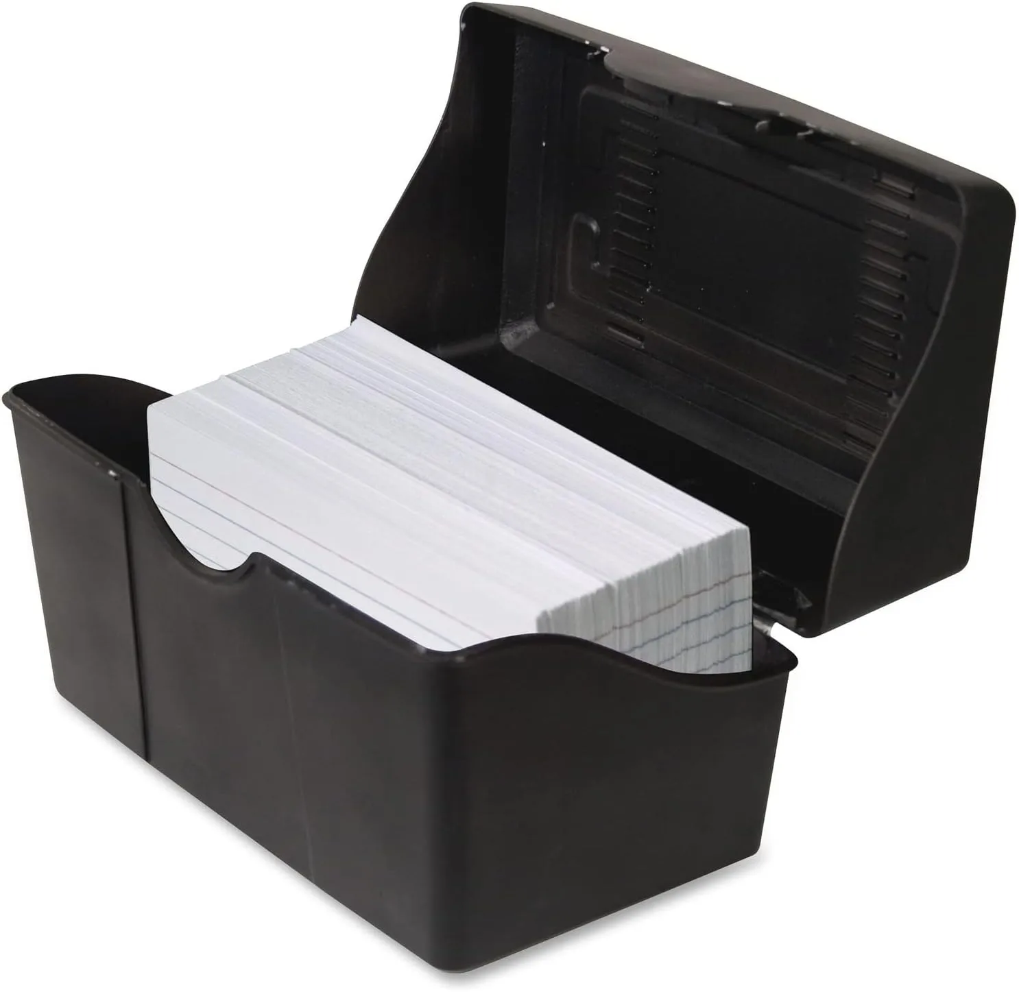 Advantus Index Card Holder Plastic File, 300-Card, Stackable