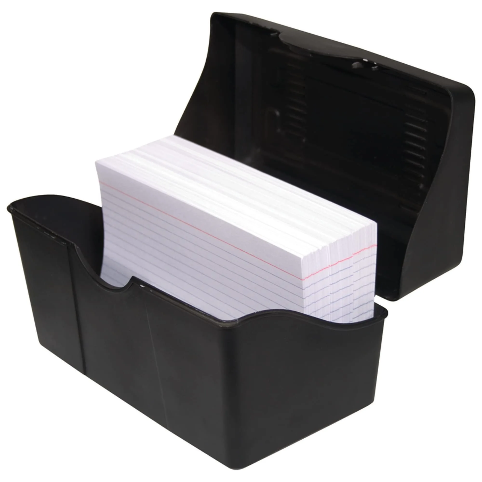 Advantus Index Card Holder Plastic File, 300-Card, Stackable