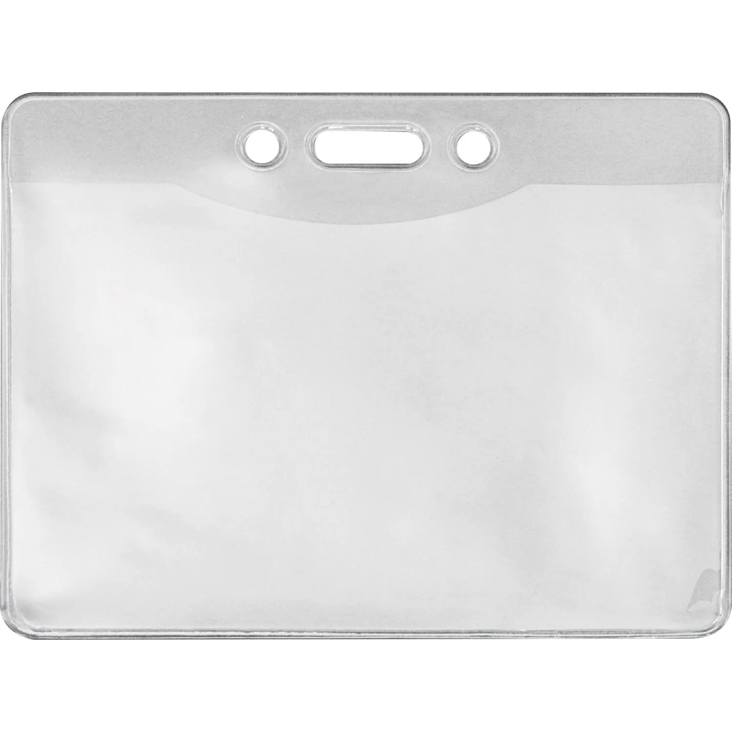 Advantus Clear Vinyl Badge Holders - Horizontal, 4 x 2.75 in, 50 Pack