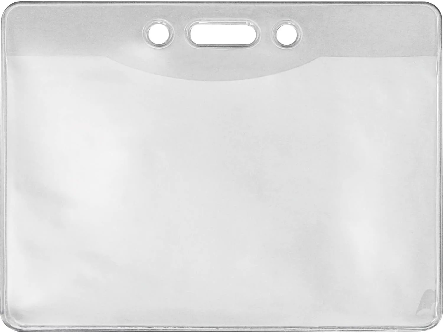 Advantus Clear Vinyl Badge Holders - Horizontal, 4 x 2.75 in, 50 Pack