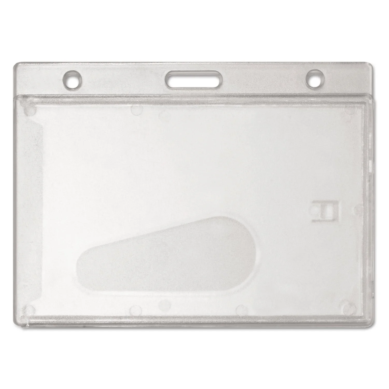 Advantus 76075 Frosted Rigid Badge Holder, 3 3/8 x 2 1/8, Clear, Horizontal, 25/BX Horizontal (3-3/8 x 2-1/8)