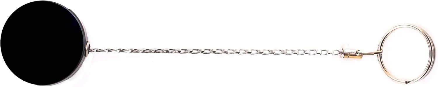 ADVANTUS Heavy-Duty Steel Chain Retractable ID Reel with Belt Clip, Extends 18 Inches, Pack of 6, Black/Chrome (75545)