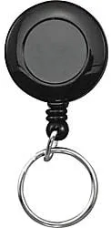 Advantus Clip-on Ring Retractable ID Reel - 12 / Box - Black