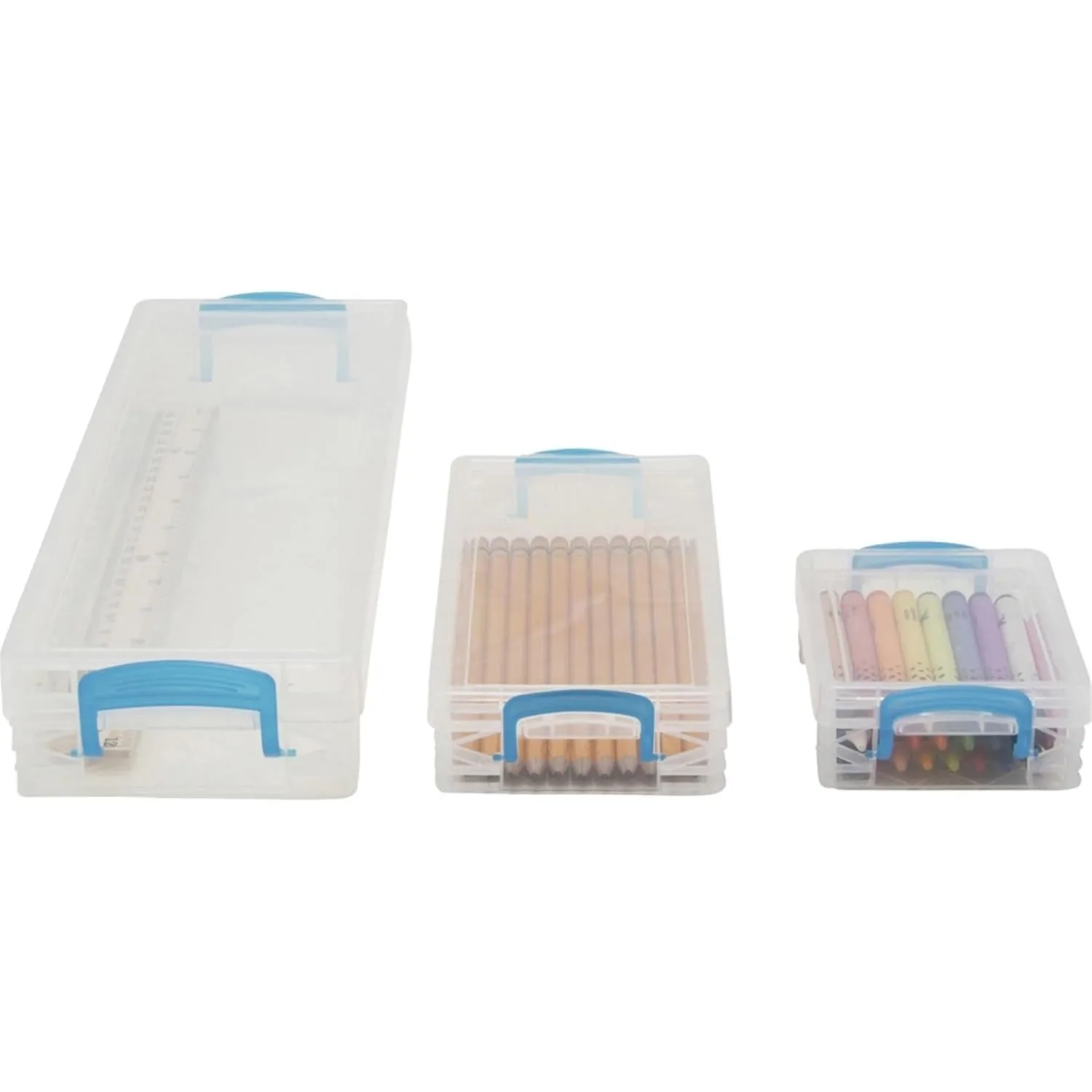 Advantus Super Stacker School Kit - Snap-tight Closure - Heavy Duty - Stackable - Plastic - Transparent - For Pen/Pencil, Marker, Crayon, Ruler, Office, School, Home