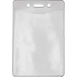 Advantus Government/Military ID Holders - Support 2.88in x 3.88in Media - Vertical - Vinyl - Clear - Durable - 50 / Pack