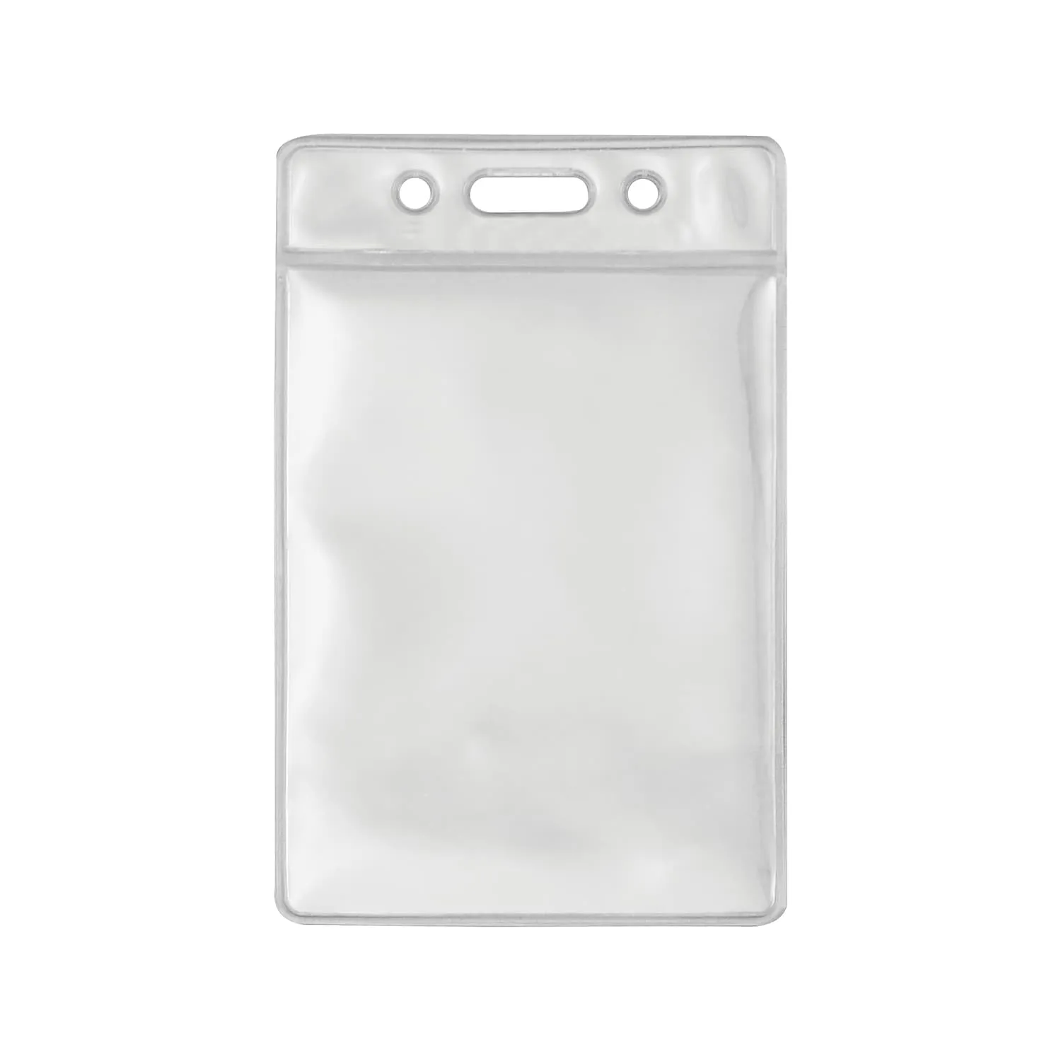 Advantus Vinyl ID Badge Holder, Vertical, 2.5 x 3.5 Insert, Clear, 50/Pack