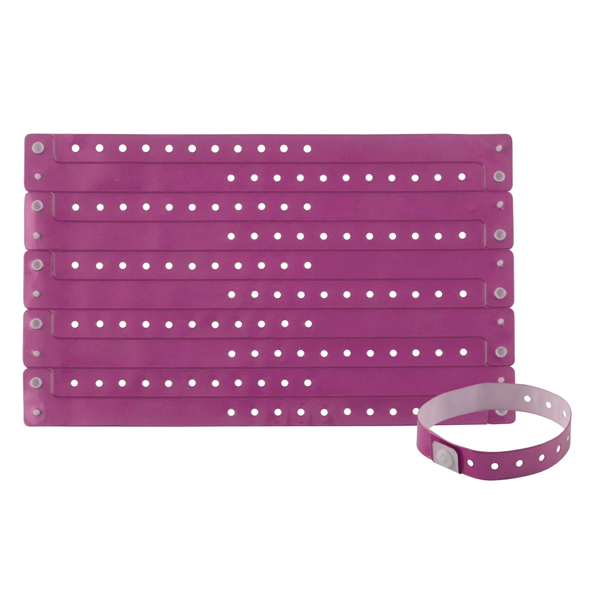 Advantus Vinyl Wristbands, Purple, 100/Pack