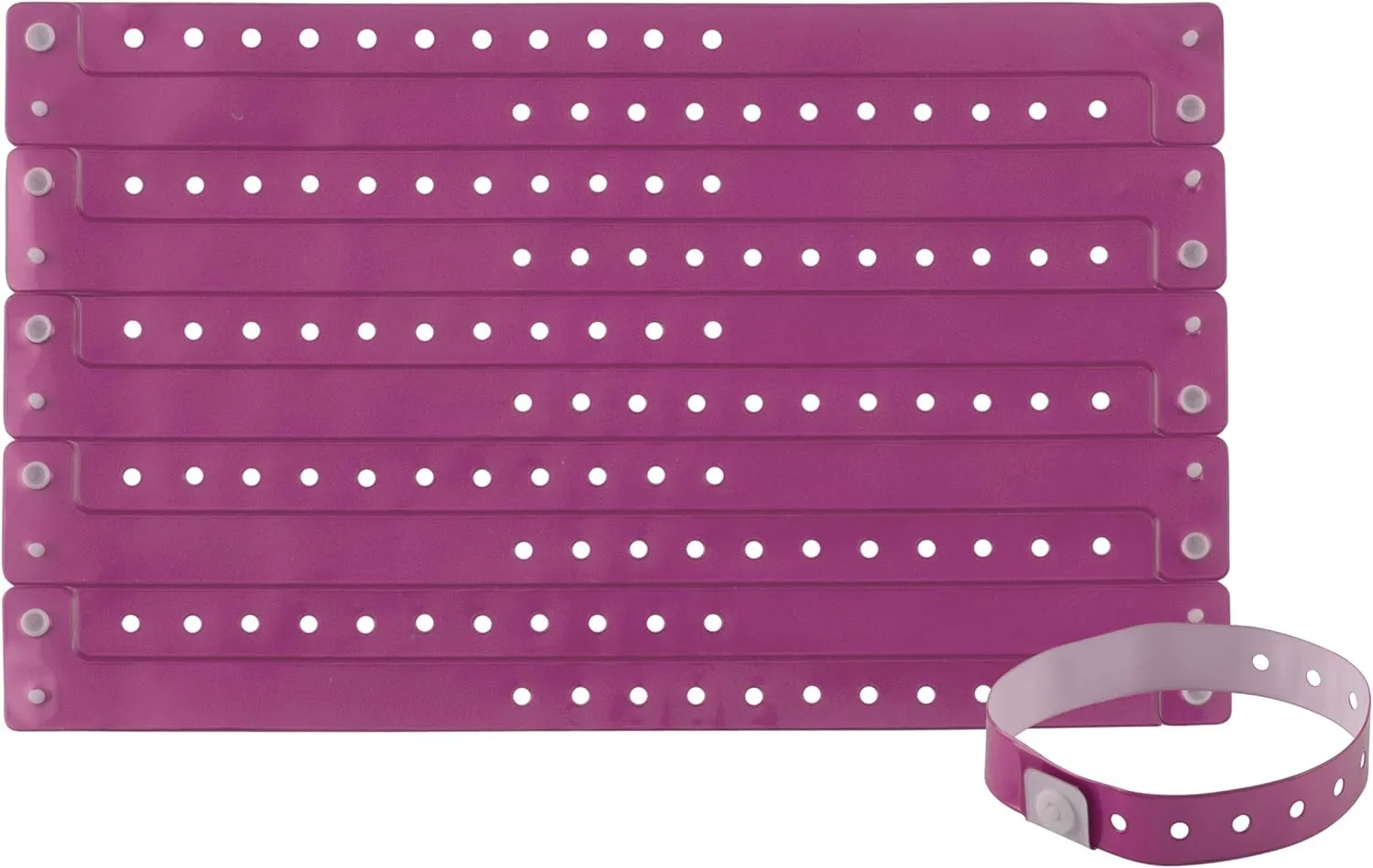 Advantus Vinyl Wristbands, Purple, 100/Pack