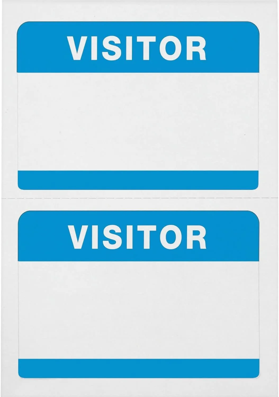 Advantus Self-Adhesive Visitor Badges, 3.5 x 2.125 in, 100-Pack